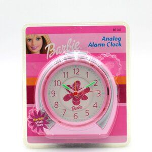 Vintage Barbie Analog Alarm Clock With Backlit Clock Face Item BE-303 Mattel NOS